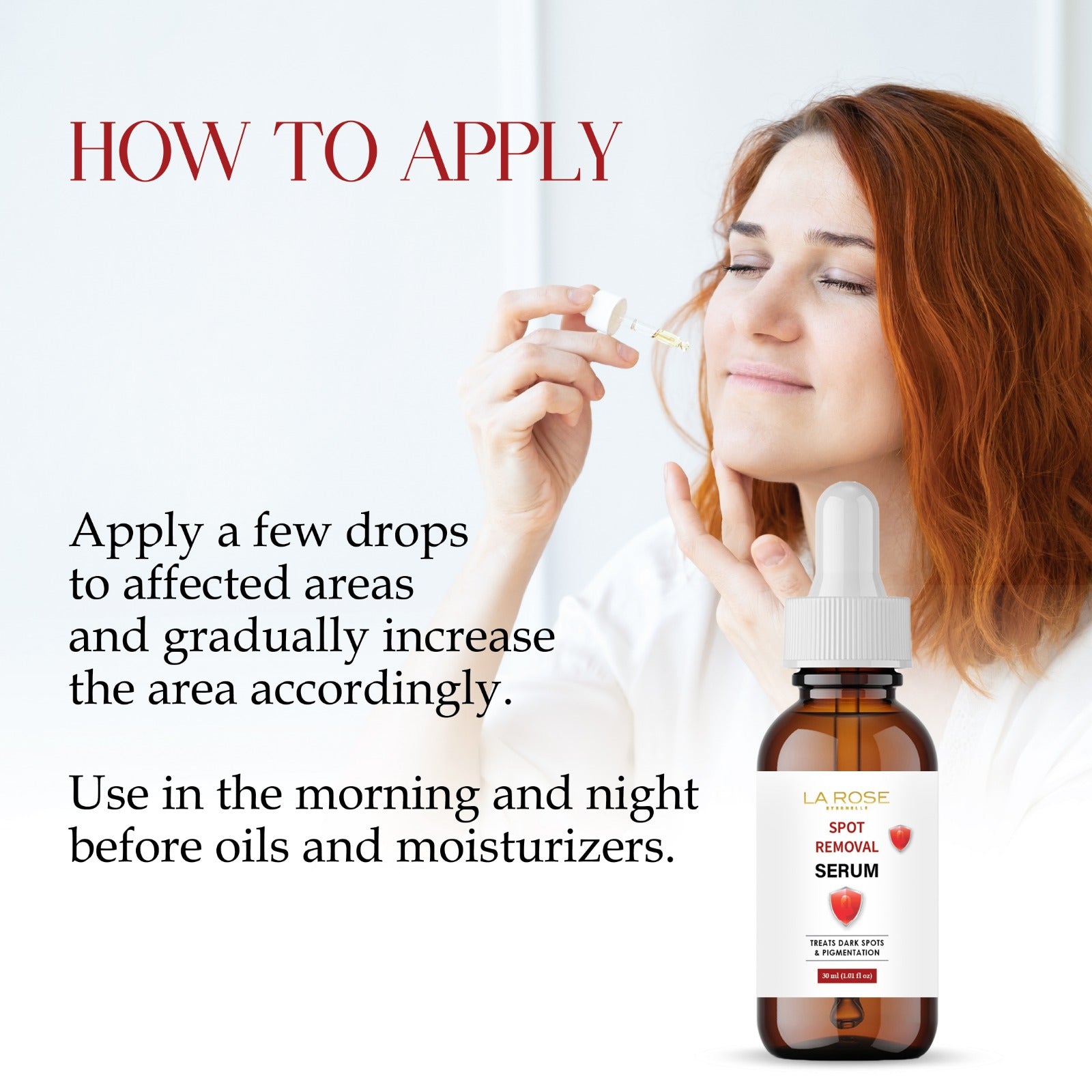 LA ROSE ETERNELLE Spot Removal Serum, 30ml, 15% Vitamin C for Hyperpigmentation and Uneven Skin Tone, All Skin Types