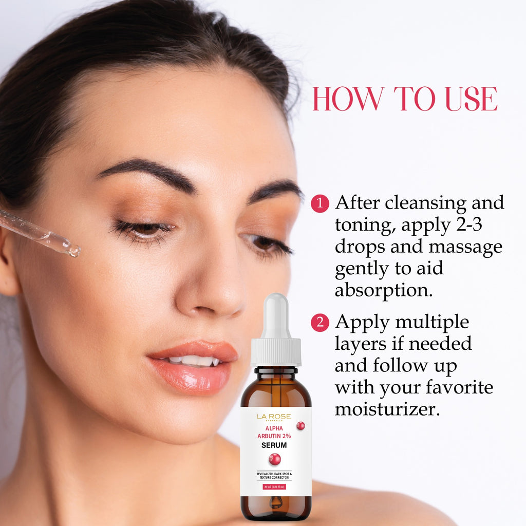 LA ROSE ETERNELLE Alpha Arbutin 2% Serum, Dark Spot & Texture Corrector, 30ml