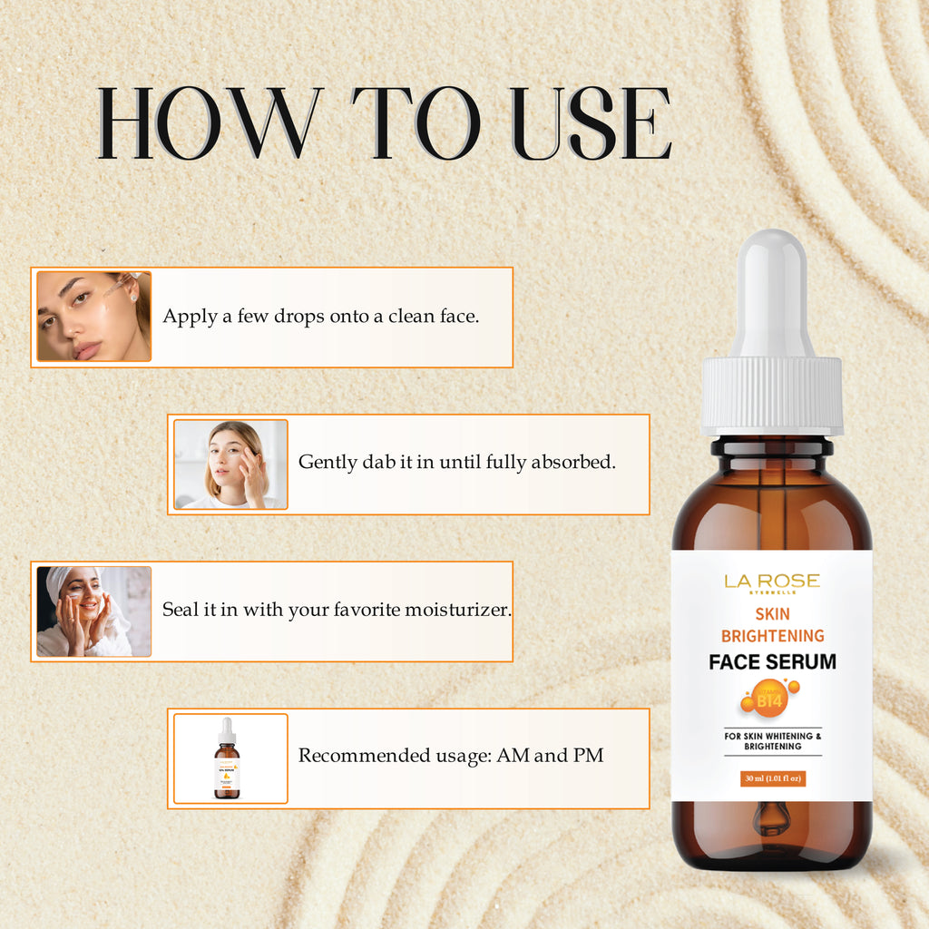 LA ROSE ETERNELLE Skin Brightening Face Serum, 30ml, with 10% Niacinamide for Blemish Control